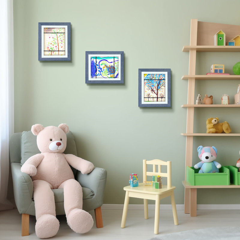 Akiria Matte Shadow Box Picture Frame - Set of 2, Blue