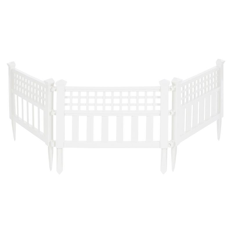 20.5'' H x 24'' W White Plastic Fencing with 36 Panel(s) Included