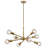Armstrong 8-Light Natural Brass Adjustable Chandelier-1059140235