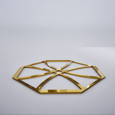 Très petits panneaux muraux décoratifs en acrylique Haswell, très petit, l 7 3/8 po x H 7 3/8 po x T 1/8 po, miroir doré