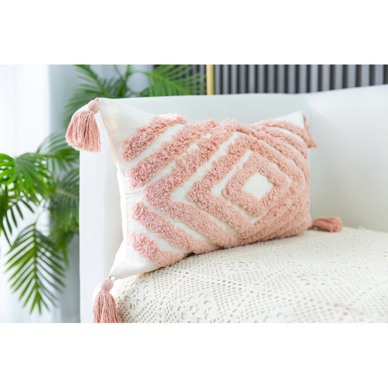 Housse de coussin Novel, Rose, Rectangulaire