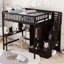 Lit mezzanine multifonctionnel avec bibliothèque intégrée, tiroirs, bureau et garde-robe pour une solution de chambre à coucher complète-1582274737-1582274736