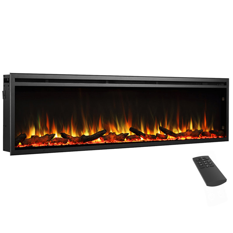Foyer électrique encastrable l 50 po Swenja avec flamme réglable, son de feu et télécommande