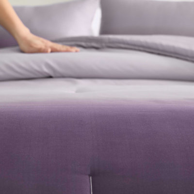 Ensemble d'édredon réversible mauve dégradé Kenneth Cole