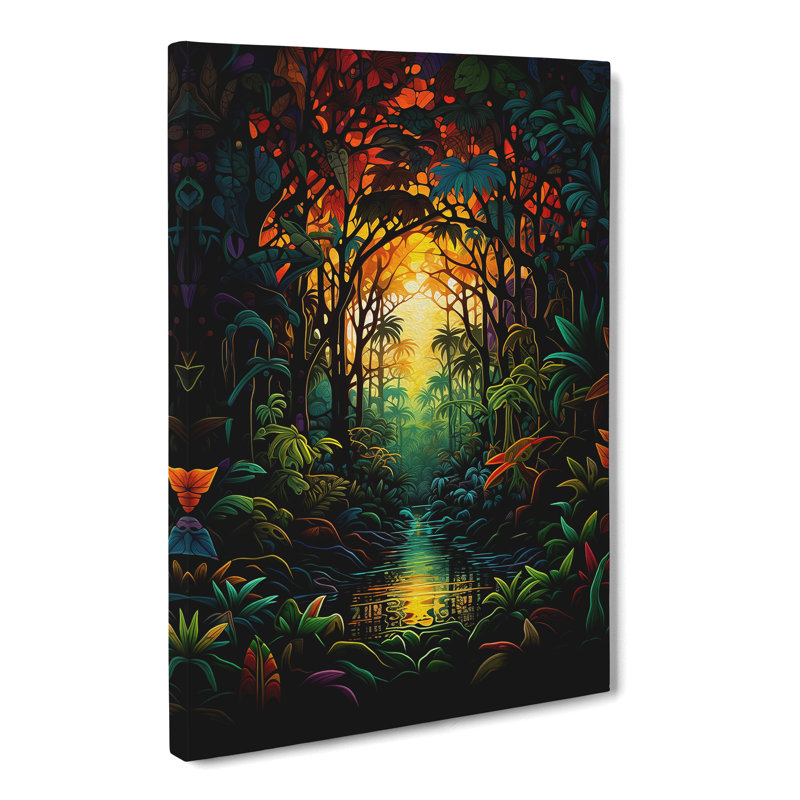 Jungle Abstract - Wrapped Canvas, 76cm H x 50cm W x 3cm D