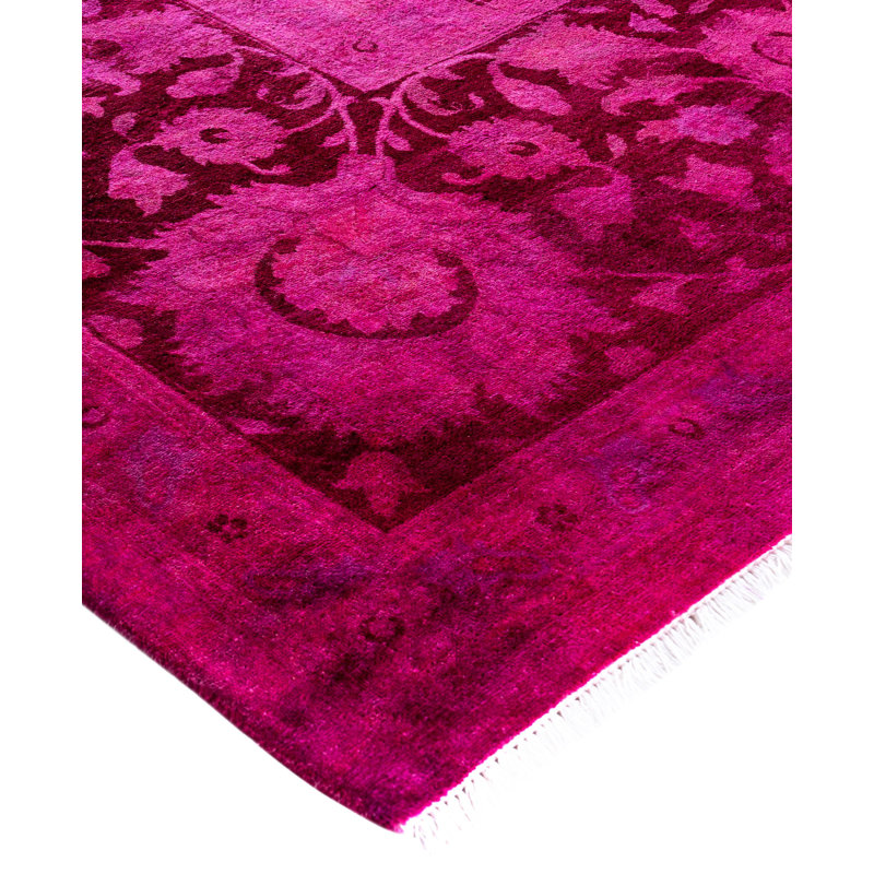 Overdyed One-of-a-Kind 12' 2" X 19' 3" Hand Knotted Area Rug
