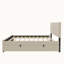 Lit plateforme double en velours avec lit gigogne-520215620