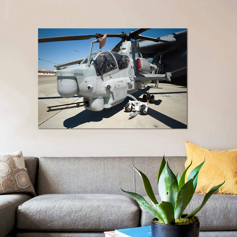 AH-1Z Super Cobra Attack Helicopter by Stocktrek Images - Gallery-Wrapped Canvas Giclée on Canvas, 12" H x 18" W x 1.5" D