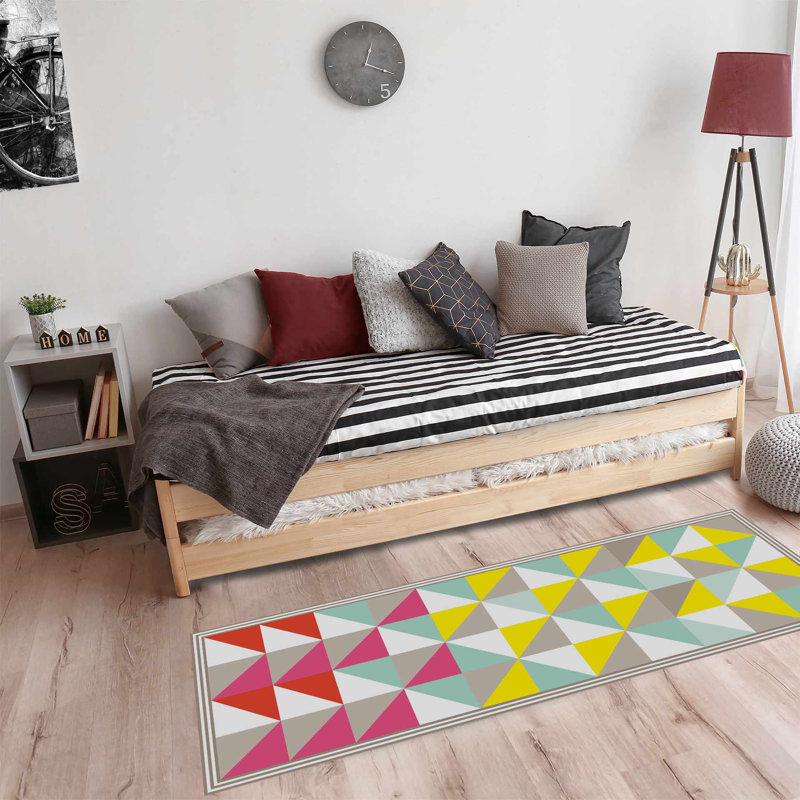 Edie Non-Slip Geometric Indoor Doormat, 180 x 68 cm