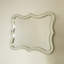 Miroir de 24 po Fleuron, miroir décoratif en forme de vague de style pu de luxe, créant une atmosphère dans l'espace de la maison, convenant à la salle de bain, à la chambre à coucher, au salon, au couloir, au vestibule, etc.