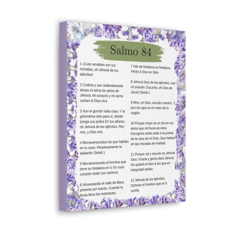 "Salmo 84", impression d'art textuel sur toile, "Toile tendue", H 14 po x l 11 po x P 1,25 po
