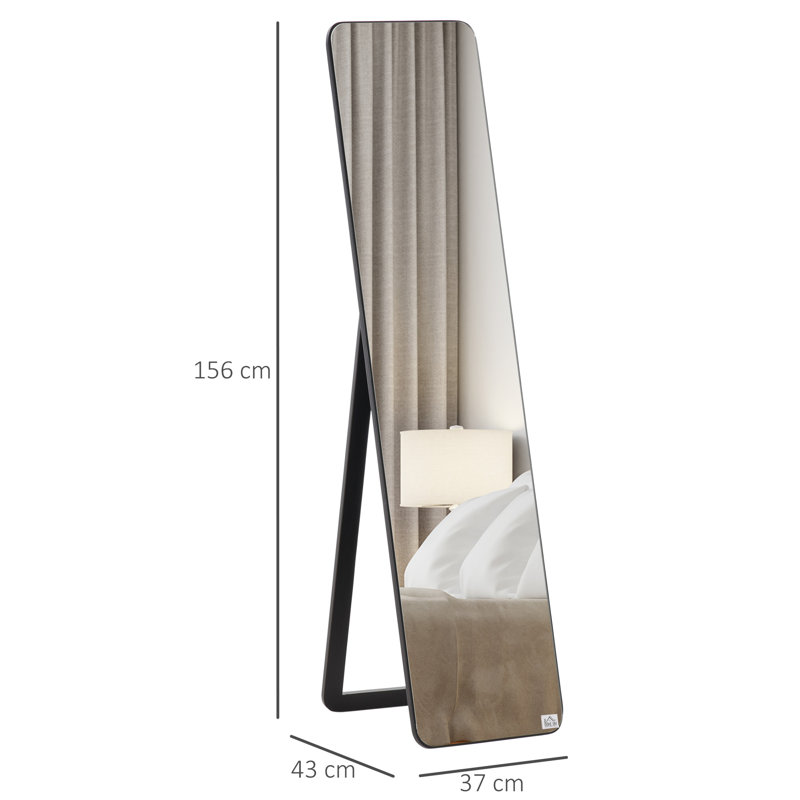 Solid Wood Rectangle Floor Mirror