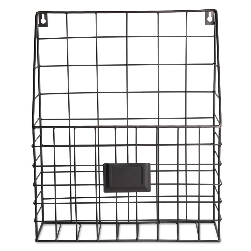 Dockery Farmhouse Wall Storage Basket, Bronze