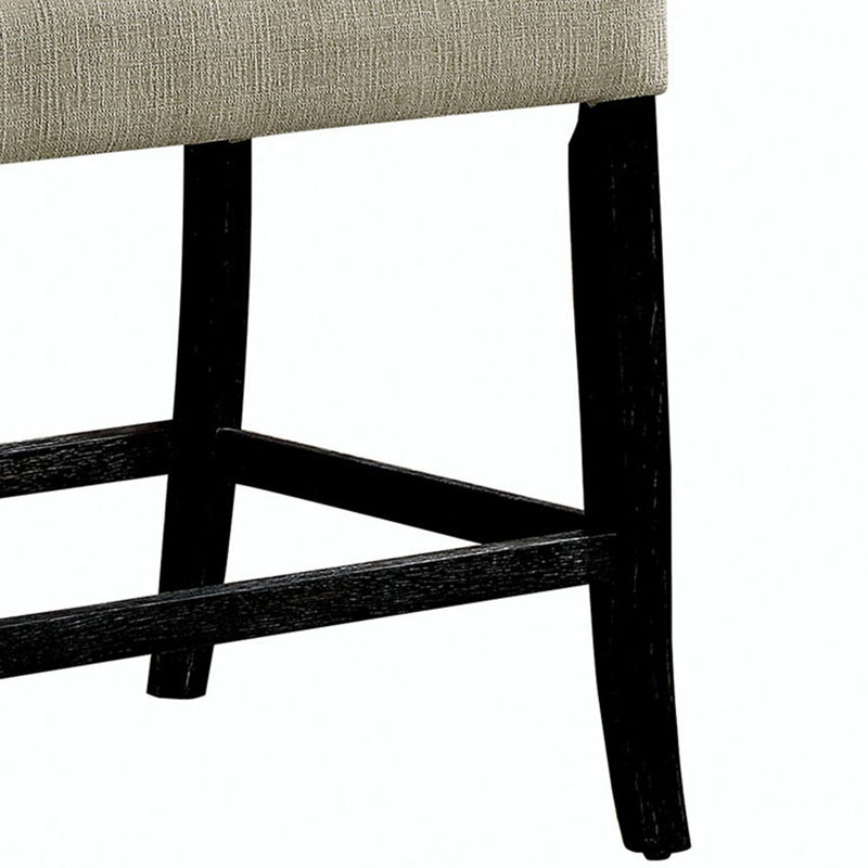 Karekin Dining Table with 4 Side Chairs and Bench in Grey