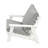 HIPS All-Weather Outdoor Single Sofa With Cushion, White/Grey