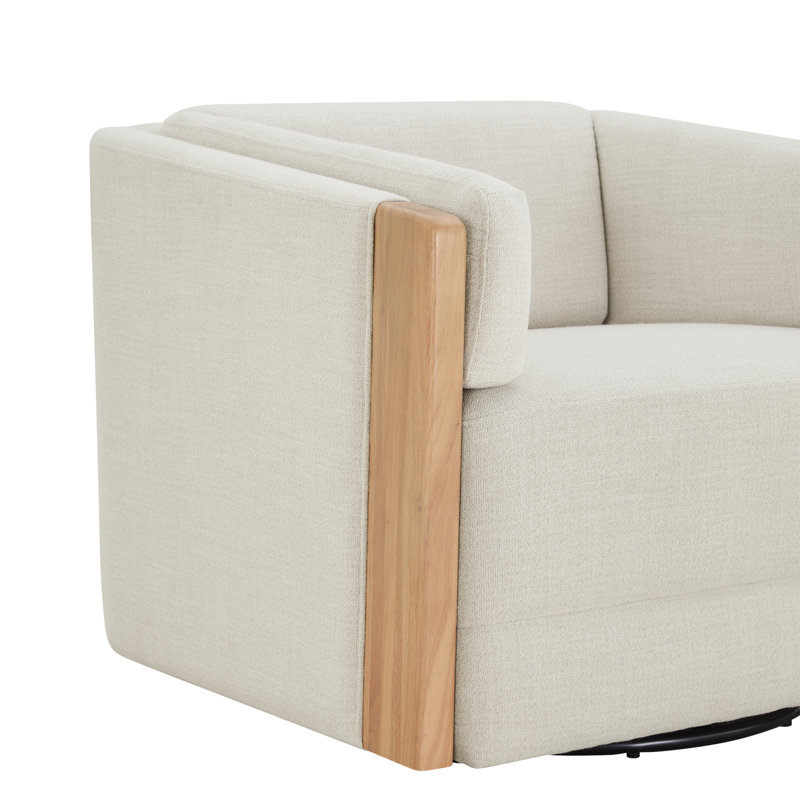 Chaise d'appoint pivotante Audrey (ensemble de 2), Mélange de polyester Effie