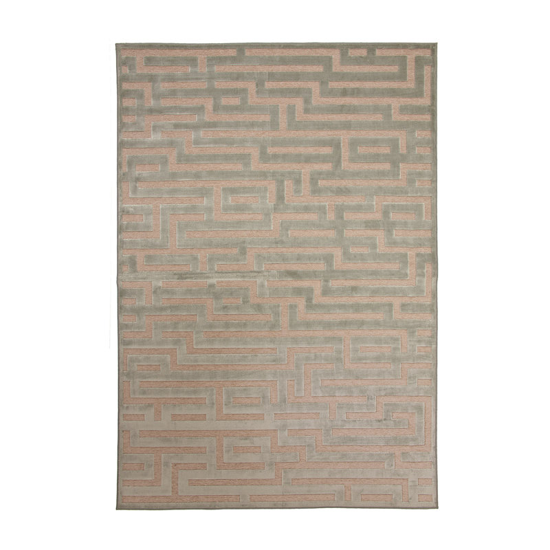 Tapis bleu / gris Maze Lt. 8 x 10