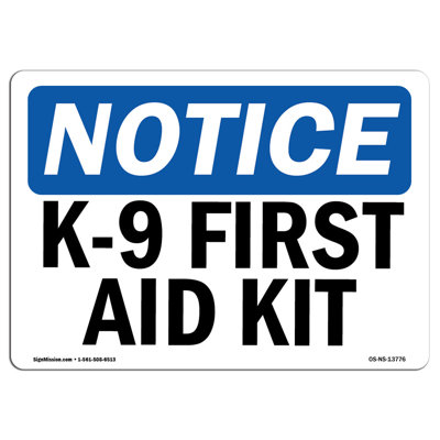 K-9 First Aid Kit Sign