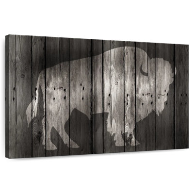 Brampt Bison On Wood