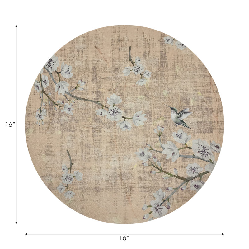 Blossom Fantasia Pebble 16" Vinyl Placemat, Romance