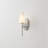 1- Light Frosted White Glass Wall Sconce-443508849