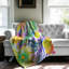 Joyful Hues - couverture en sherpa de qualité supérieure 1 pièce-100391676