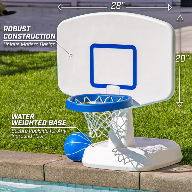 Ensemble de jeu de basketball GoSports Splash Hoop Classic - Blanc, Blanc