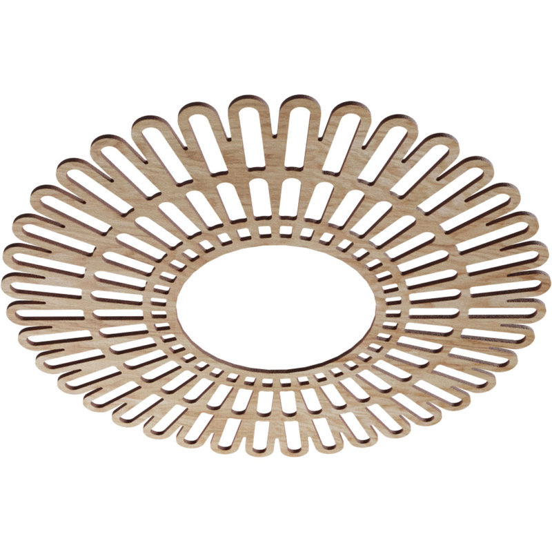 Médaillon de plafond 18 po x 18 po x 6 3/4 po x P 1/4 po Cornellius, Chêne rouge, H 26 po x l 26 po x P 0,38 po