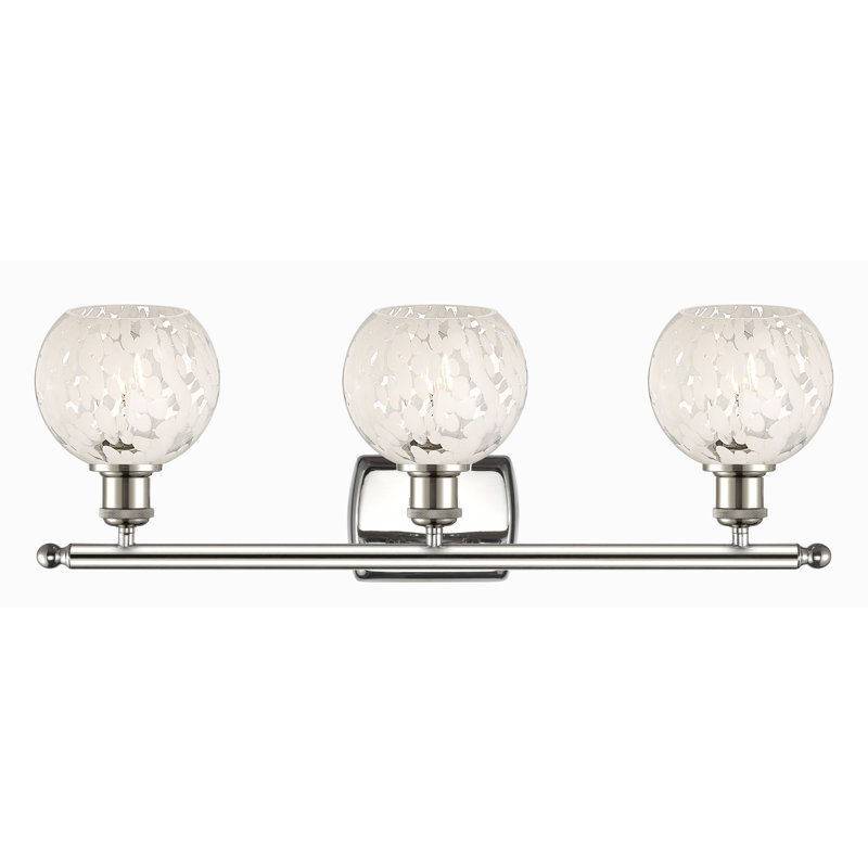 Éclairage pour meuble-lavabo à 3 lumières Bierly, Nickel poli