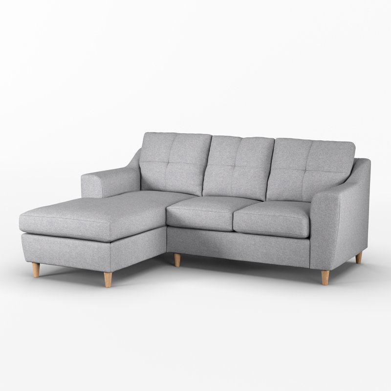 Espitia Corner Chaise, Silver, Left Hand Facing