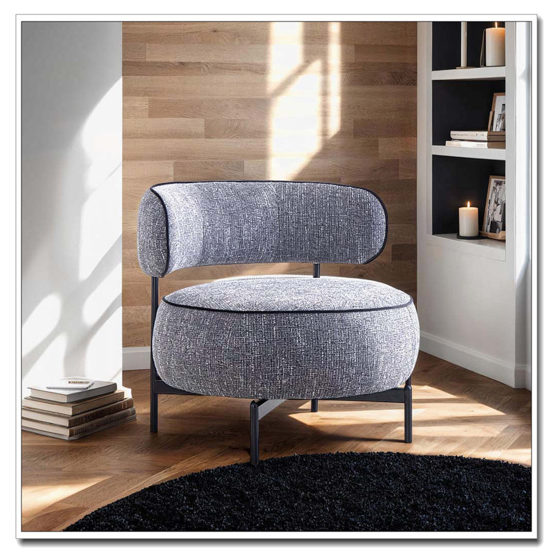 Pieds de chaise pivotante en métal, Gris foncé