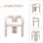 3 Piece Glass Dining Set with Barrel Accent Chairs-832413220