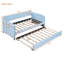 Upholstered Daybed Sofa Bed Twin Size With Trundle Bed and Wood Slat-337415730