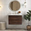 Meuble-lavabo mural 30 po avec lavabo en céramique et trois trous de robinet