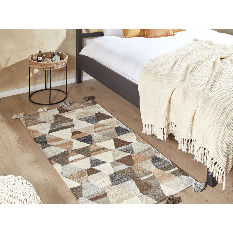 Iancarlo Abstract Wool Hand Woven Area Rug, Rectangle 80 x 150cm
