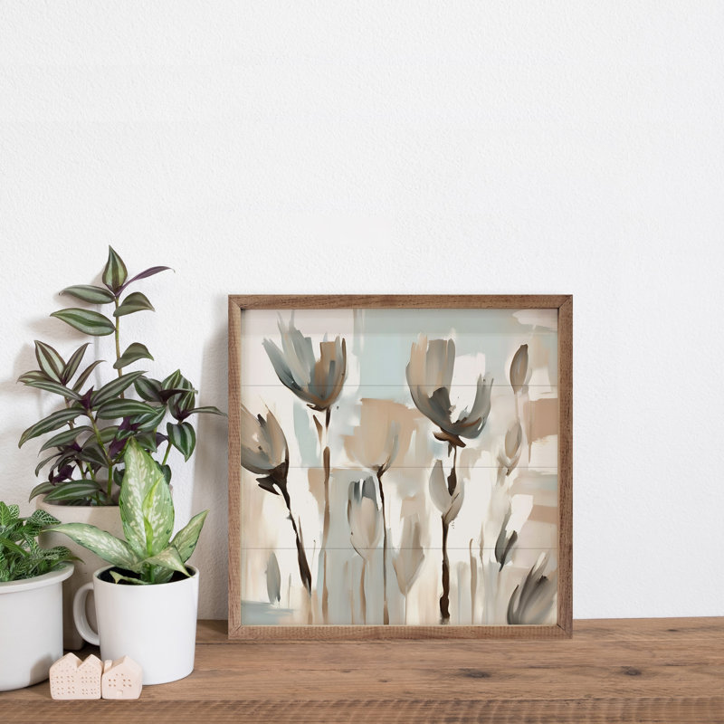 Blue And Tan Tulips