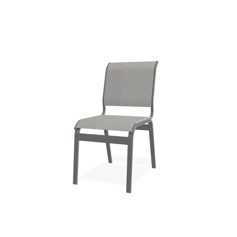 Chaise d'appoint de salle à manger Hiraku, Graphite texturé, Amalfi