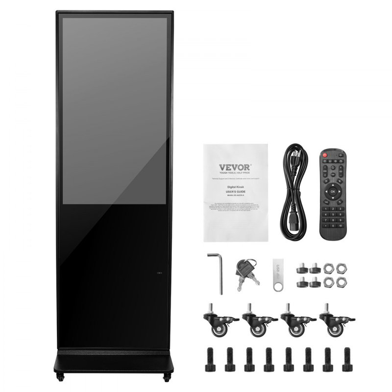 Digital Signage Display Non-touch Screen 2K UHD LCD Floor Standing Kiosk