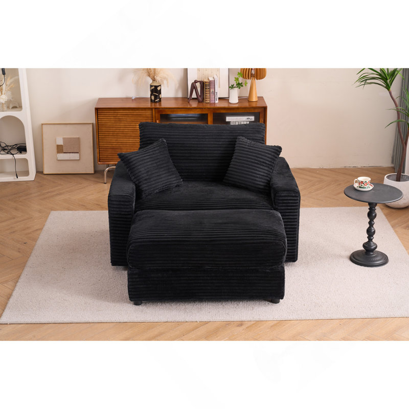 Canapé-lit simple avec repose-pieds amovible, fauteuil-lit confortable, canapé-lit moderne et de haute qualité pour salon, chambre à coucher, petit appartement