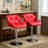 Contemporary Tufted Adjustable Height Hydraulic Bar Stools, Set Of 2, Stylish And Comfortable With Diamond-Tufted Detail-1864460210