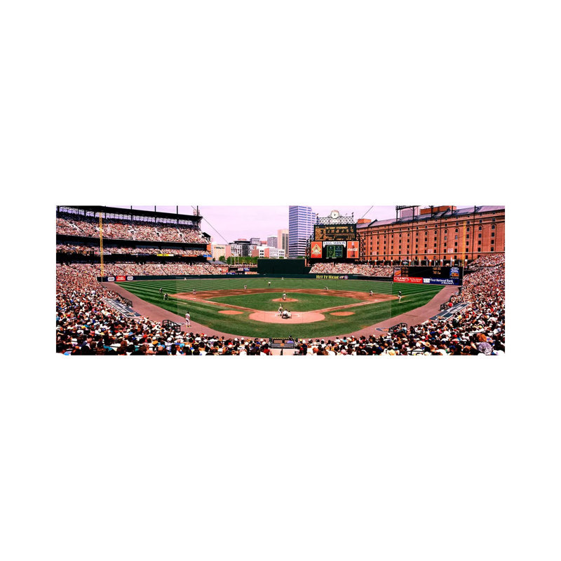 High Angle View Of A Baseball Field, Baltimore, Maryland, USA by Panoramic Images - No Frame Panoramic Gallery-Wrapped Canvas Giclée on Canvas