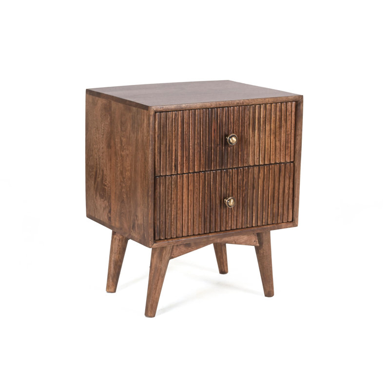 45 cm W Solid Wood Bedside Table