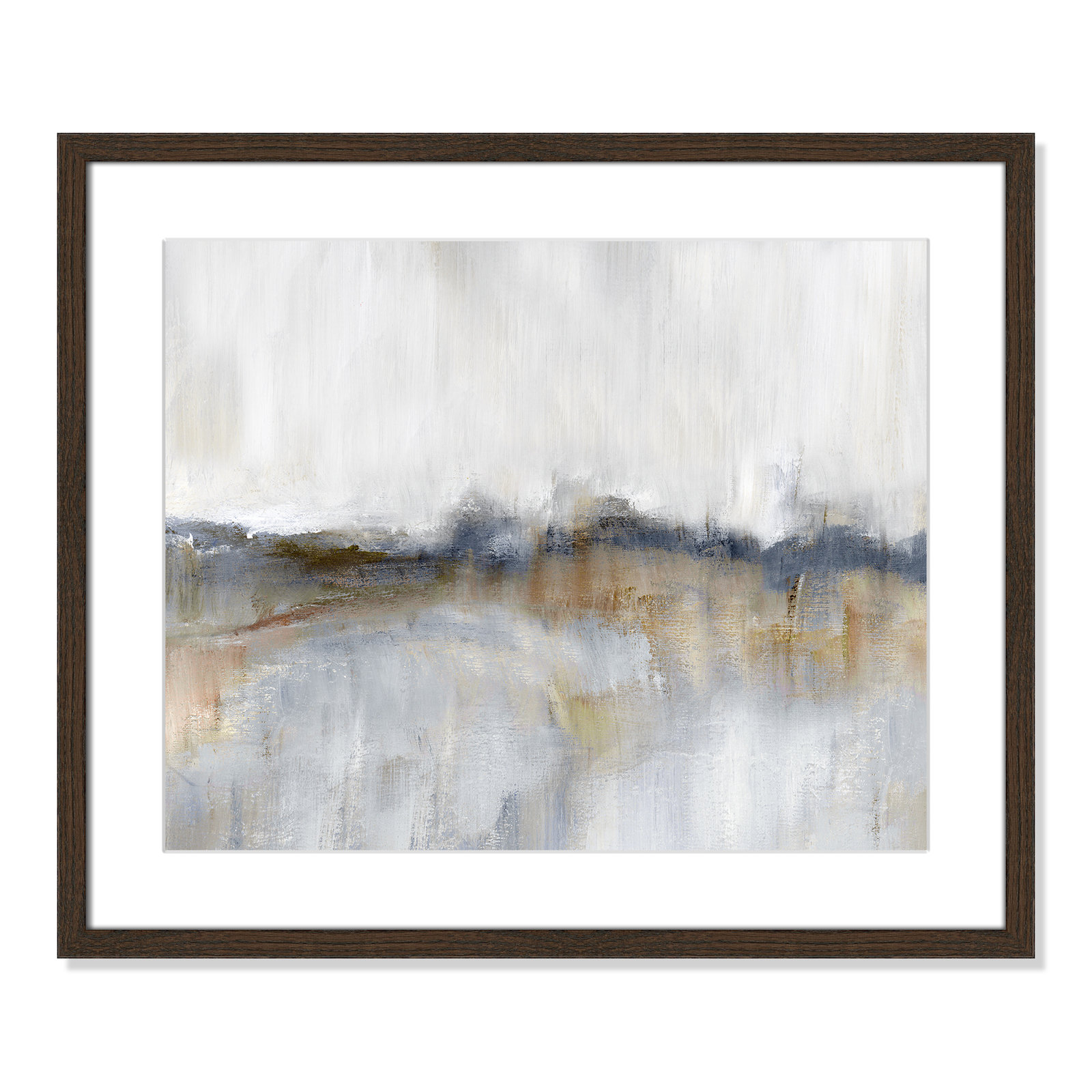 Autumnal Tide by Nan, 21.5" H x 25.5" W x 0.75" D, Walnut Framed