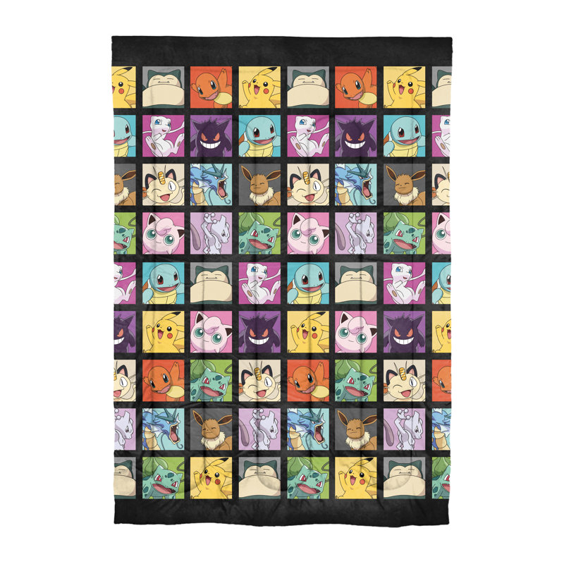 Ensemble de literie pour lit simple dans un sac Pokemon Kantos Favourites