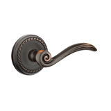 Elan Wave/Drop Privacy (Bed & Bath) Door Lever with Round Rosette