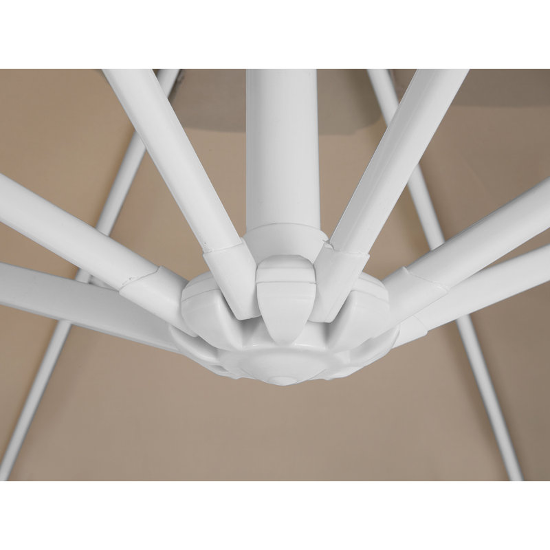 Monza 250cm Cantilever Parasol, Dark Beige, White