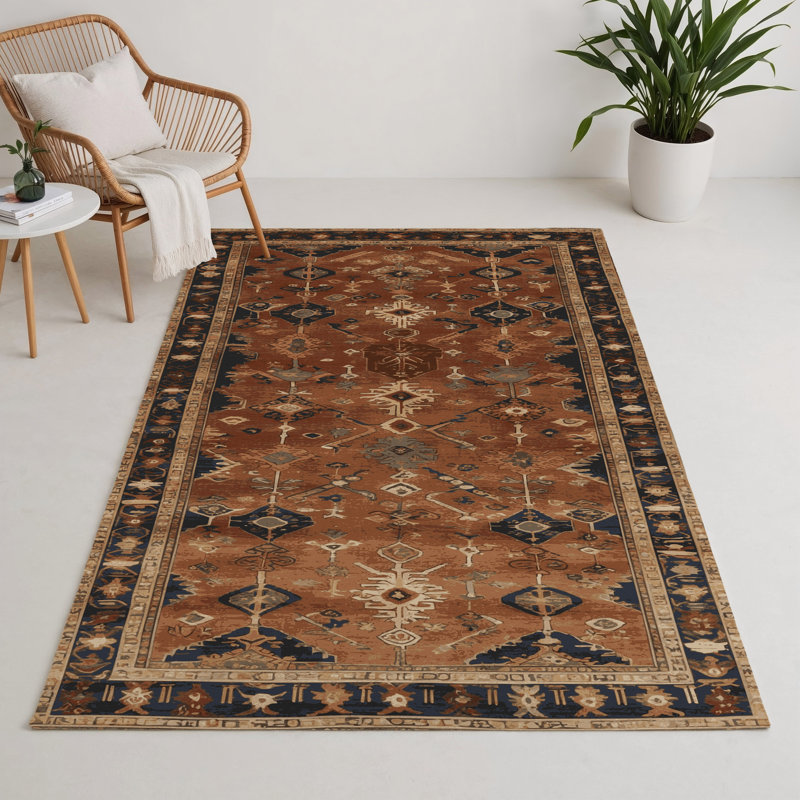 Tapis turc intérieur et extérieur brun, Rectangulaire 3 pi x 5 pi