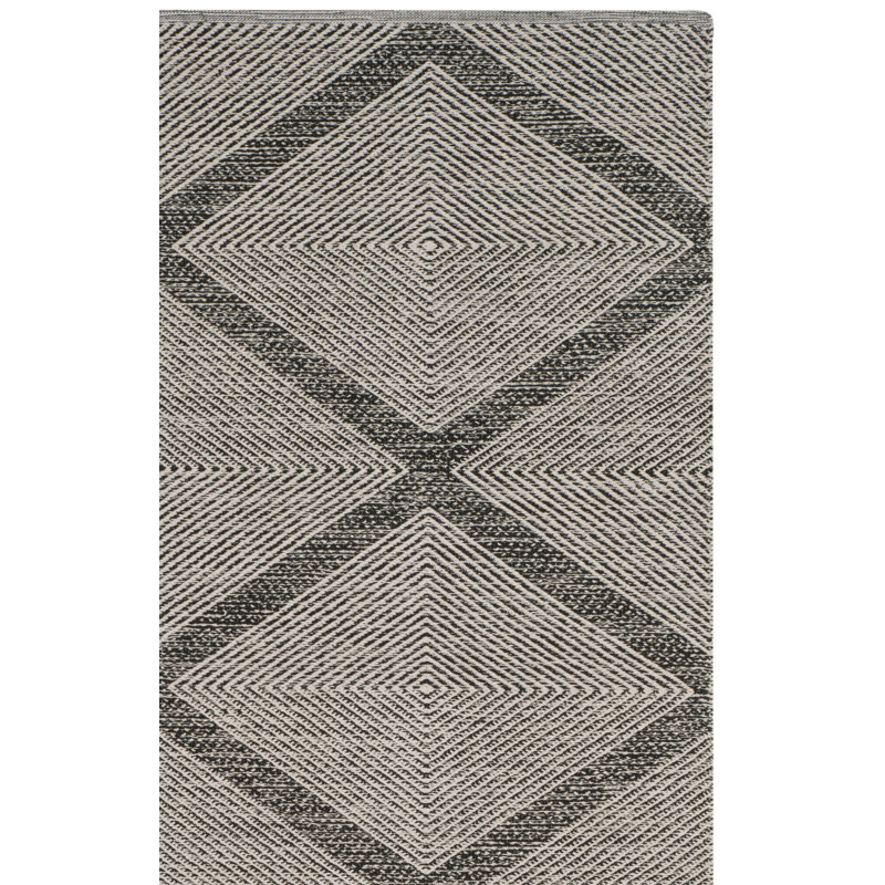 Abberton Hand Woven Cotton Geometric Rug, Runner 2'3" x 21'