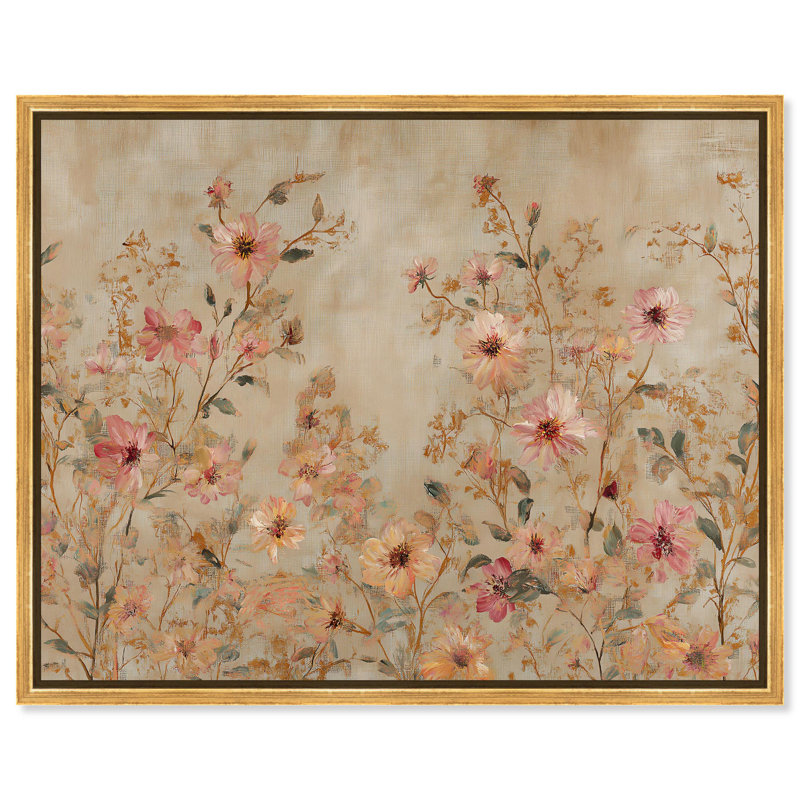 «Ochre Garden I Farmhouse» par Art Remedy, H 36 po x l 30 po, Cadre blanc