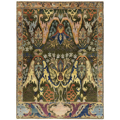 Green Alchemy Traditional Wool Rug - 9'7" x 12'11"